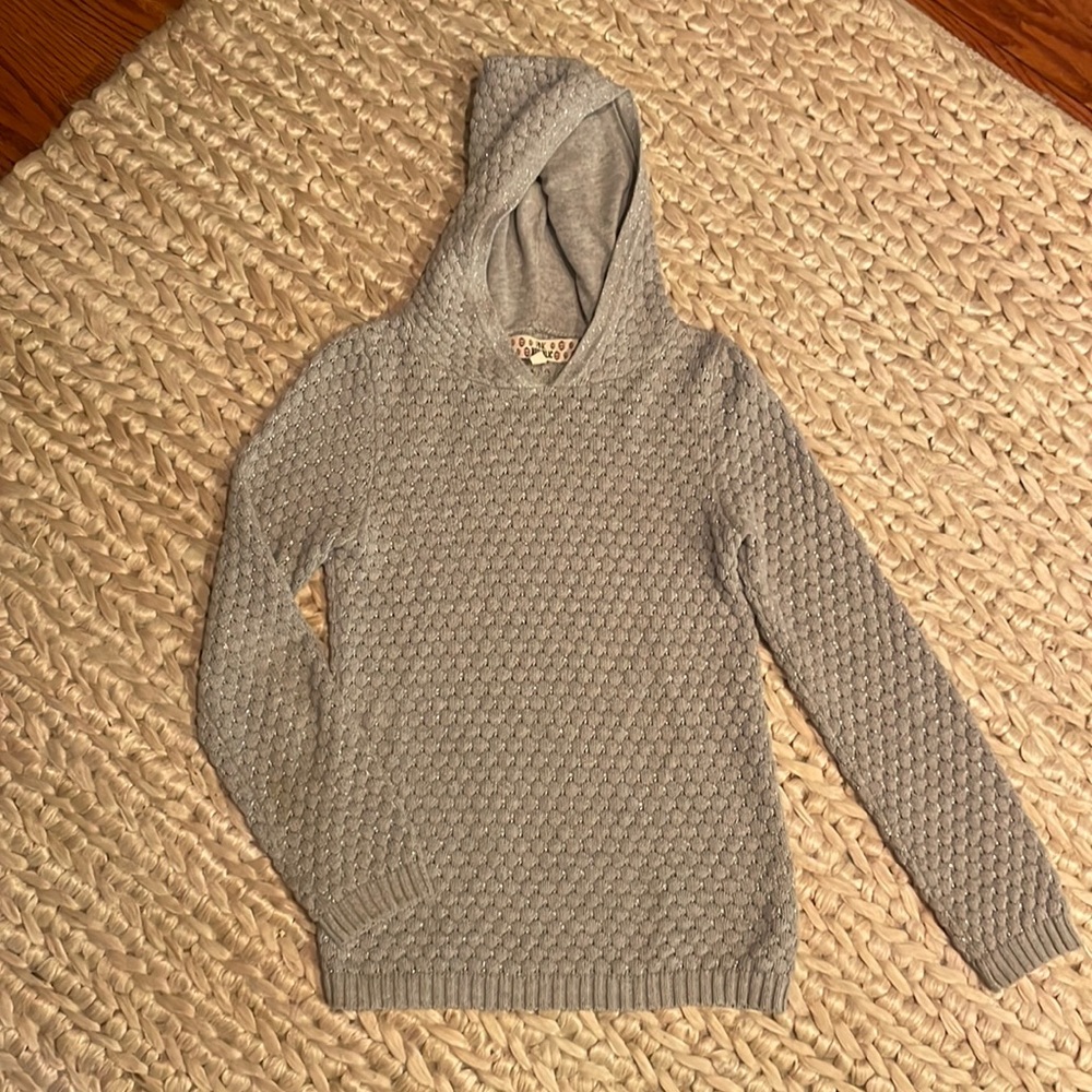 PINK Republic Silver Lightweight Sweater Hoodie; M (10-12)